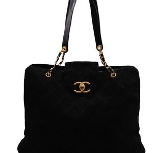 Chanel Black Suede Super Model RARE